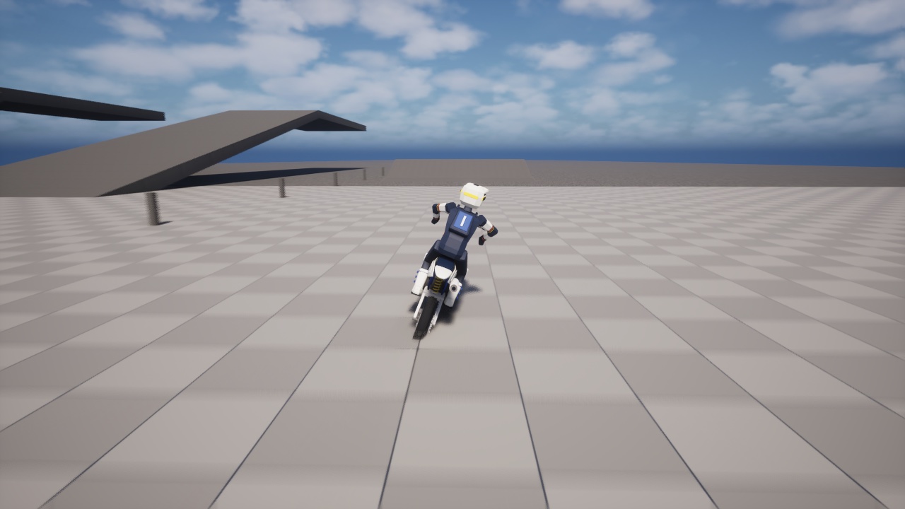 In game: leaning into a turn